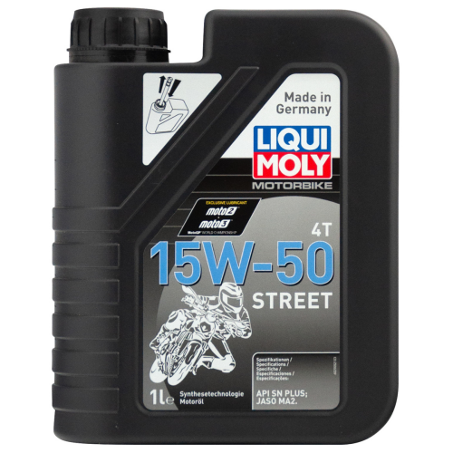 Синтетическое моторное масло для 4-тактных мотоциклов Motorbike 4T Street 15W-50 - 1 л